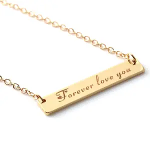 Funny Personalized custom engraved name high quality words symbols custom necklace engagement gifts