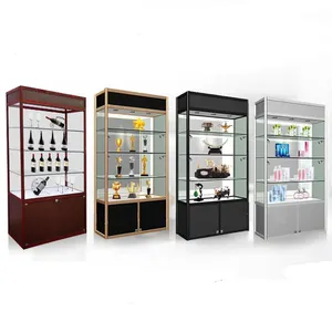 Display Cabinet Glass Showcase Shelf Cabinet Products Merchandise Cosmetics Display Cabinet Gift Jewelry Display Stand Boutique