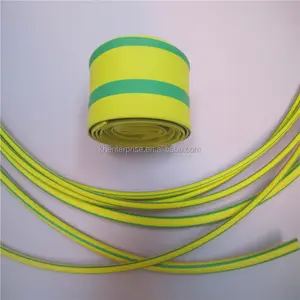 Ground wire yellow green strip heat shrink sleeve