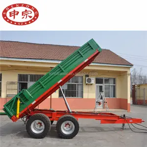 Trattori agricoli idraulico dump tipping rimorchio 10 ton tandem axle