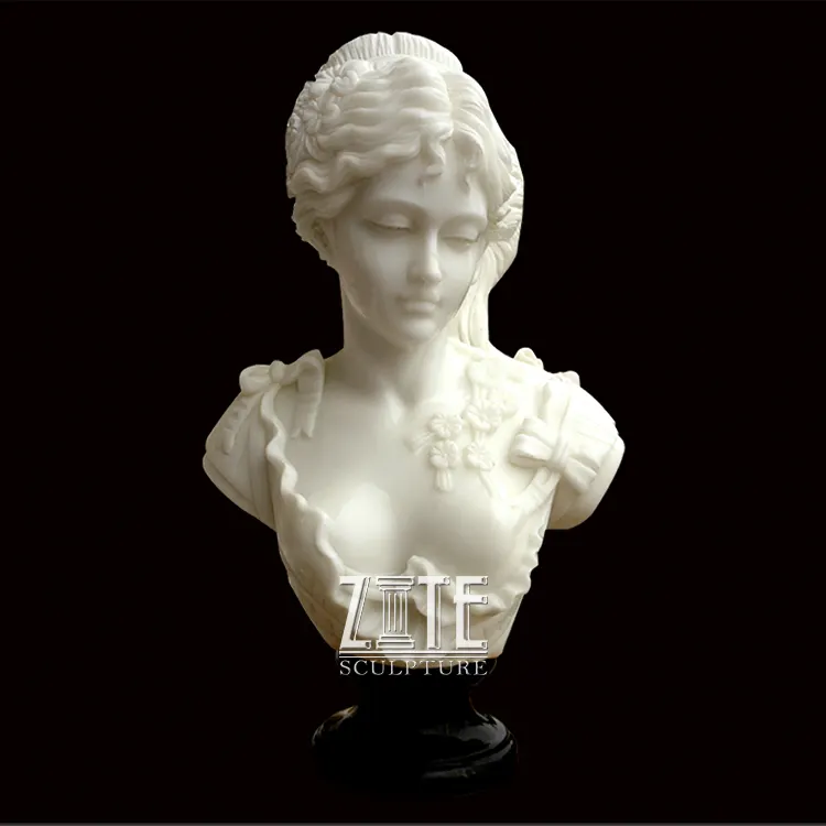Mejor tallas detalladas Jeanne d'arc busto escultura