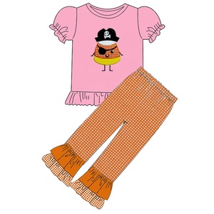 Puresun sveglio della caramella applique boutique di abbigliamento per bambini rosa e blu giorno di Halloween abbigliamento - Product Image 4