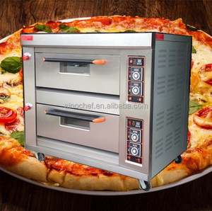 Équipement de boulangerie de cuisine / Four à <span class=keywords><strong>pizza</strong></span> au gaz à 2 étages et 4 plateaux avec <span class=keywords><strong>pierre</strong></span> céramique - Product Image 1