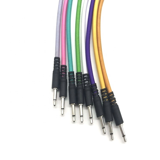 Nylon Weaving Eurorack Modular Synthesizer Coaxial 3.5mm Male-Male Audio Cable