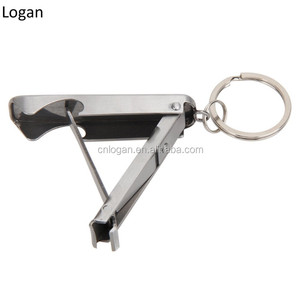 Thép không gỉ Nail Clipper có thể gập lại Mini Nail Clipper Cutter với Keychain - Product Image 2
