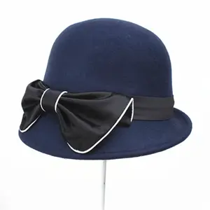 Красивая Зимняя шерстяная шляпа-колокол в форме колокольчика