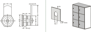 Serrure de porte en alliage de zinc de sécurité avec baril de clé ABS cylindre en laiton clé en laiton pour armoires casiers fabriqués par Top Brand - Product Image 4