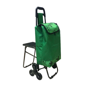 Chariot de Shopping pliable de haute qualité, sac de chariot de Shopping pliable avec chaise - Product Image 2