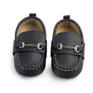 Printemps et automne en cuir souple enfant en bas âge bébé garçon chaussures bébé robe chaussures