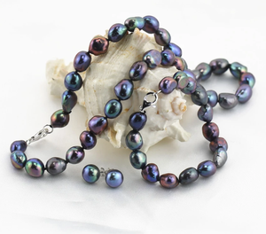 Juego de Perlas Negras Barrocas de Agua Dulce Naturales Reales de Grado AA de 10-11 mm - Product Image 4