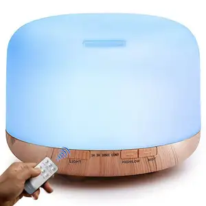 Humidificador de <span class=keywords><strong>aromaterapia</strong></span> con control remoto, <span class=keywords><strong>difusor</strong></span> de aceite esencial para yoga familiar, Spa, <span class=keywords><strong>aromaterapia</strong></span>, popular, Industrial, 500ml - Product Image 1