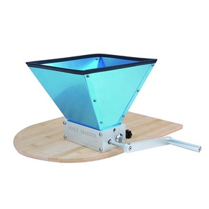 Homebrew Edelstahl 2 Walzen malz mühle Manuell einstellbare Gerstenbrecher-Getreide mühle mit Holz sockel - Product Image 5