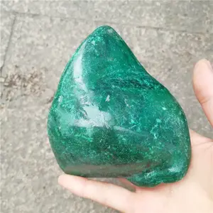 wholesale Polished natural raw green malachite rough stone decorative