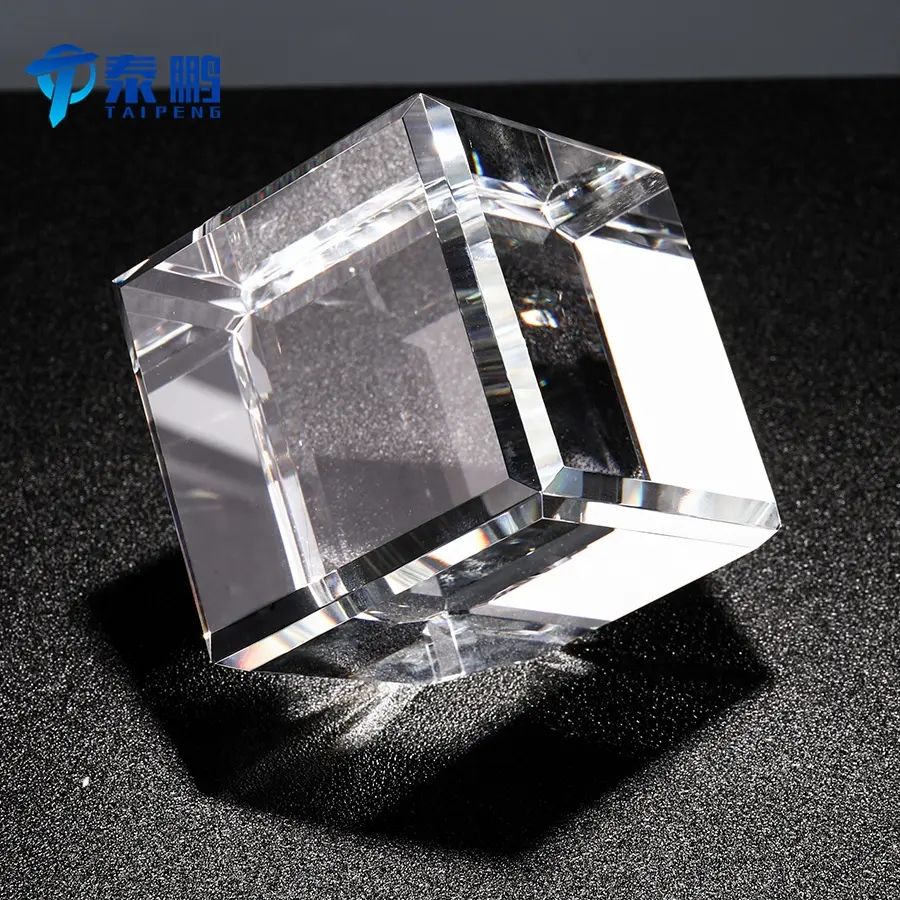 Wholesale blank lead crystal glass rubik's cube etching angel