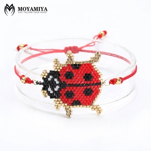 Moyamiya gioielli per bambini Miyuki braccialetto coccinella scarabeo braccialetto di insetti <span class=keywords><strong>amicizia</strong></span> braccialetto Pulseras De Moda - Product Image 1