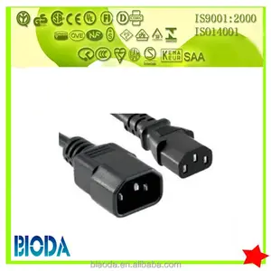 C13 a C14 conector UL VDE aprobación DEL CE 110 v cable de alimentación