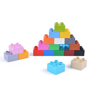 Gorock 3.1*3.1*2.3cm 아이 교육 4 도트 큰 빌딩 블록 벽돌 장난감