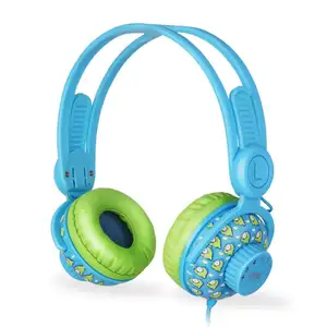 Infantis Fones De Ouvido dobrável Com Fio 3.5mm, Limitador de Volume seguro, Share Porta para As Crianças