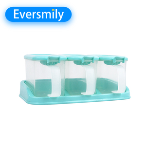 Wholesale Kitchen Set Plastic <strong>Spice</strong> <strong>Box</strong> Seasoning <strong>Box</strong> 3PCS 4PCS Set Herb Storage Square <strong>Spice</strong> Jar - Product Image 2