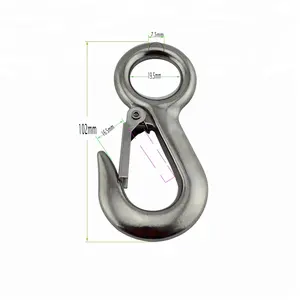 0.3T Marine Boat Stainless Large Eye Lifting Snap Crane Hooks