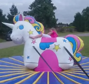 Inflatable Unicorn Riding Horse For Kids/inflatable Bouncing Rocking Horse For Toddlers