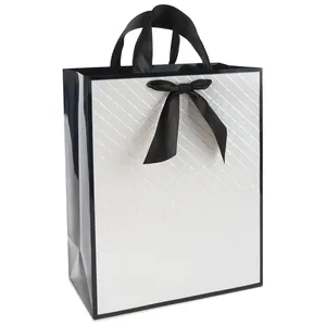 Cheap printed logo size made gift shopping custom bags