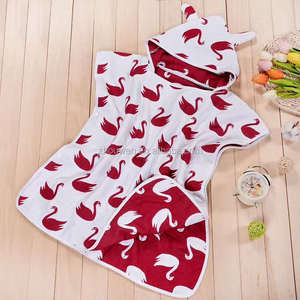 Toallas con capucha poncho para niños toalla gasa toalla llanura camisetas para el bebé - Product Image 1