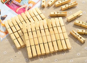 Mini pinces à vêtements en bois de bambou, 12 pièces, haute qualité, colorés, pour exposition