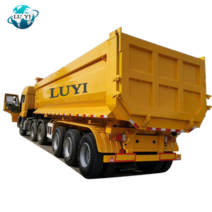 3 as 60 ton 80ton vrachtwagen met hydraul cilinder <span class=keywords><strong>tandem</strong></span> kipper oplegger - Product Image 4