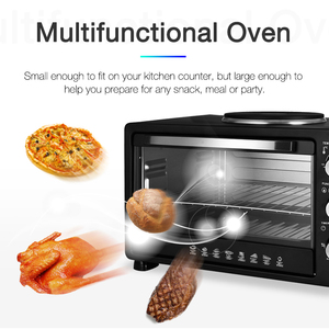 23L sobremesa multifunción <span class=keywords><strong>horno</strong></span> eléctrico con placa caliente sola tostador portátil calor comida caliente - Product Image 2