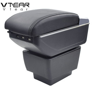 Reposabrazos Vtear para <span class=keywords><strong>Skoda</strong></span> <span class=keywords><strong>Fabia</strong></span> con Carga USB, Caja de Almacenamiento de Doble Capa Elevada, Almacenamiento Central, Accesorios para Automóviles 15-17 - Product Image 3