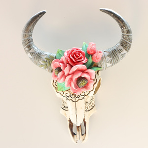Handmade Animal <strong>Skulls</strong> Decoration Resin Bull Head Wall <strong>Decor</strong> - Product Image 6