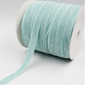 100 Yards Select Color Glitter <strong>Ribbon</strong> Glitter Velvet <strong>Ribbon</strong> - Product Image 4