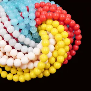 Ghana farbe kombination runde glas kristall perlen für schmuck machen