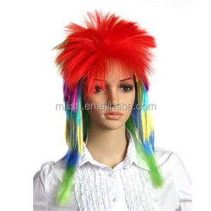 MPW-0458 Perruques de fête arc-en-ciel multicolores bon marché pour Halloween et <span class=keywords><strong>carnaval</strong></span> - Product Image 1
