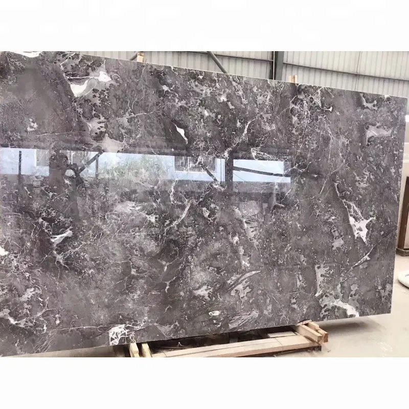 도매 천연 대리석 슬라브 가격 맑은 회색 회색 대리석 바닥 타일
