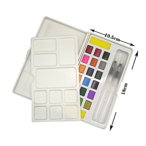 Haute qualité 18 couleurs <span class=keywords><strong>peinture</strong></span> demi-pan <span class=keywords><strong>aquarelle</strong></span> Palette boîte pour <span class=keywords><strong>aquarelle</strong></span> solide - Product Image 6