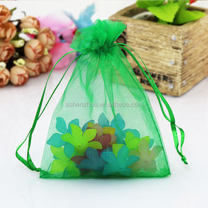 Bolsa de organza de regalo personalizada de alta calidad, bolsas transparentes de organza de colores, bolsita pequeña de bolsita fragante de organza con cordón - Product Image 6
