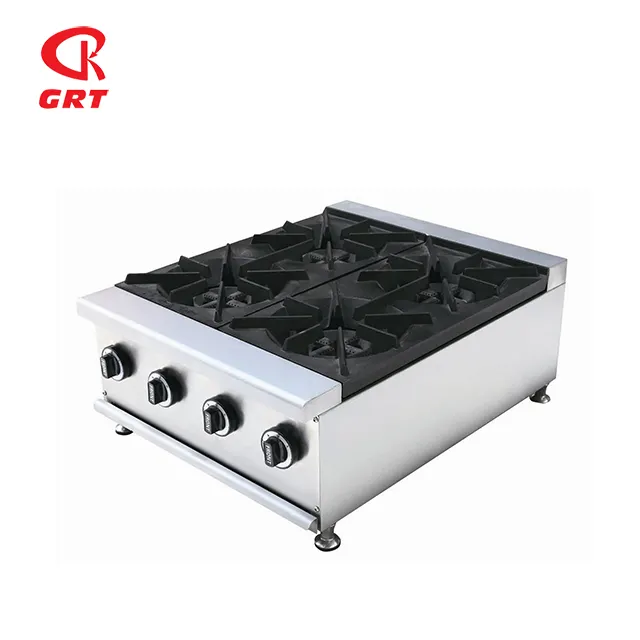 GRT-RB4 comercial 4 quemador de mesa de cocina de Gas