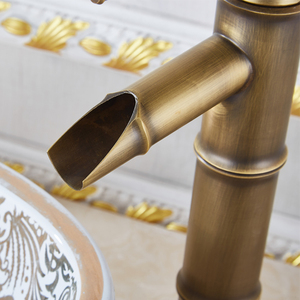 Hot bán duy nhất xử lý phòng tắm nghệ thuật Antique Brass lưu vực vòi nước - Product Image 4