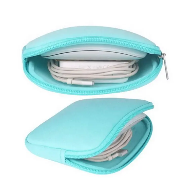 Makeup Bag Portable Neoprene Bag Small Square Accessories Makeup Mouse Cable Pouch Makeup Kits Bag