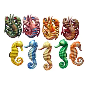 3D sea animals souvenir fridge magnet emulate sea horse and lobster magnet