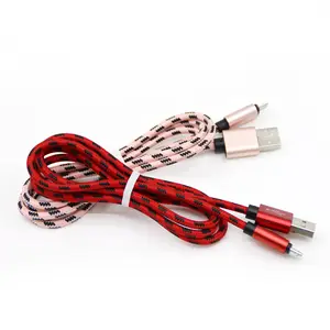 1m/2m/3m Nylon Braided Type C Quick Charge Usb Cable Wholesale Mobile Phone Micro Usb Charger Data Cable For Iphone X For S10