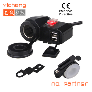 12V Thuốc Lá Nhẹ Hơn Ổ Cắm Điện 3.1A Kép <span class=keywords><strong>USB</strong></span> Port Ổ Cắm Adapter Xe Đạp Điện Thoại Di Động Handlebar Núi Xe Máy <span class=keywords><strong>USB</strong></span> Sạc - Product Image 3