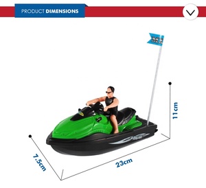 Motoscafo Elettrico a 4 Canali con Telecomando, Colore Verde - Product Image 4