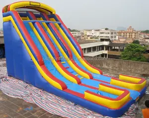 colorful dual lane cheap inflatable water slides for party use