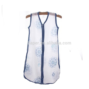HF007 China factory organic muslin cotton baby sleeping bag - Product Image 1