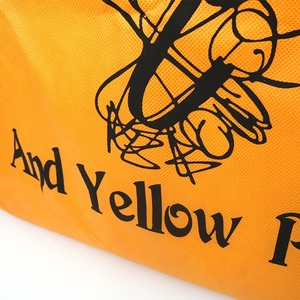 Cordon promotionnel Sac <span class=keywords><strong>Orange</strong></span> Imprimé Personnalisé Nom Logo Recyclé Sacs en Tissu Non Tissé pour Sacs À Main En Cuir - Product Image 3