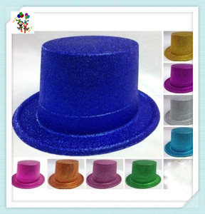 Cheap Party Fancy Dress Costume Plastic <strong>Purple</strong> Color Glitter Top <strong>Hats</strong> HPC-2634 - Product Image 4