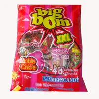25g Bigbom Fragola Lollipop con gomma da masticare